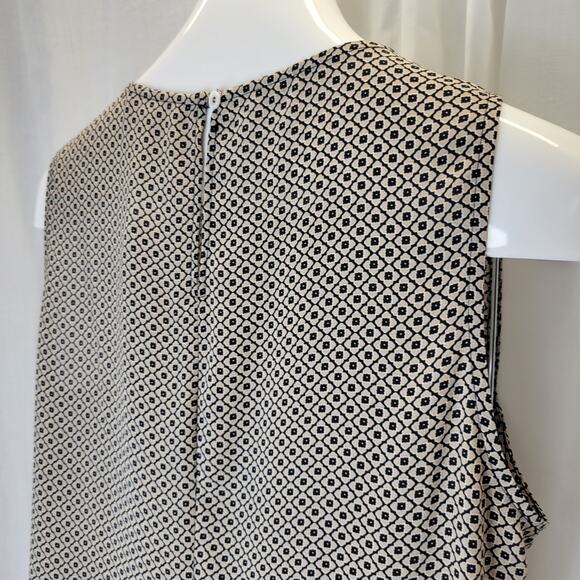 Philosophy Split Hem Tunic Shell Black White Tan, M, NWT - Picture 9 of 11